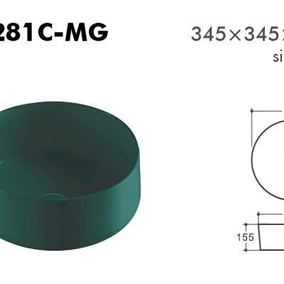 CHẬU RỬA MẶT LAVABO EUROVINTO CAO CẤP MÃ G281C-MG