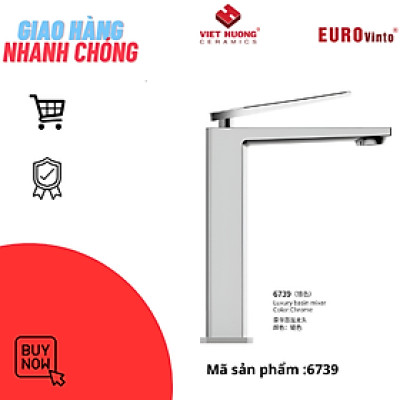 VÒI LAVABO ĐỒNG THAU NÓNG LẠNH EUROVINTO CAO CẤP MÃ 6739H