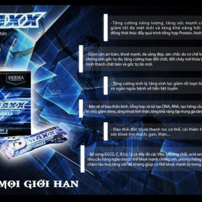 DMAXX thức uống bổ sung năng lượng có đường Damode 1 gói dùng thử màu xanh