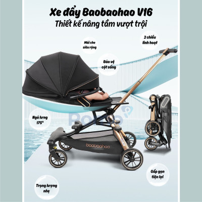 Xe đẩy Baobaohao V16 cho bé - Mẫu xe trendy nhất mùa hè năm 2024