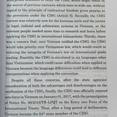 Applicability of jurisconsultorium on the CISG in the Vietnamese judiciary