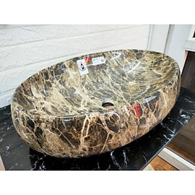 CHẬU RỬA MẶT, LAVABO ĐẶT BÀN NHẬP KHẨU CHÍNH HÃNG GROVES 8137E, men vân đá nâu rất đẹp sang trọng quý phái