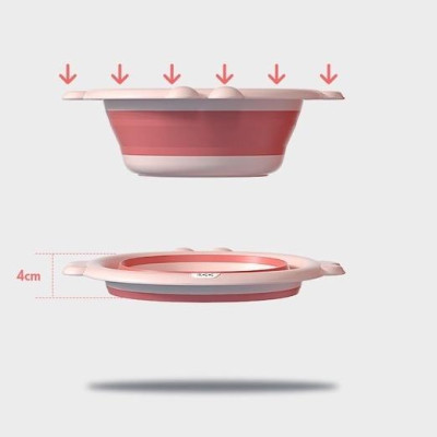 Chậu rửa mặt gấp gọn Linh Chi Bedding họa tiết con ong và con voi cho bé