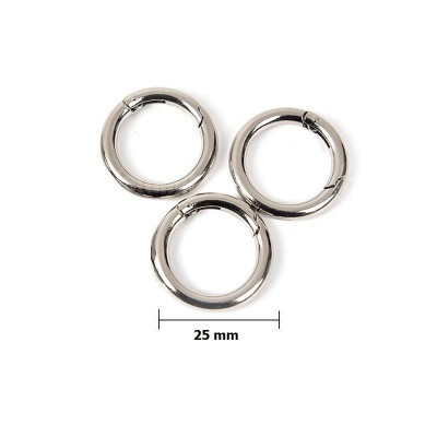 Set 3 Vòng Khoen Tròn Nhỏ, Móc Khuyên Chùm Khóa Trơn Kim Loại Màu Bạc, Móc Chùm Chìa Khóa, Móc Đa Năng - TakyHome  5070