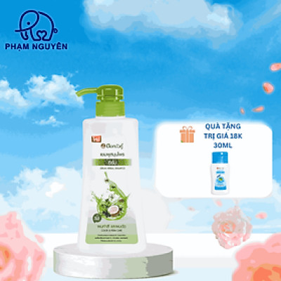 Dầu gội đầu thảo dược Dokbuaku Serum Herbal dành cho tóc duỗi và nhuộm - 450ml