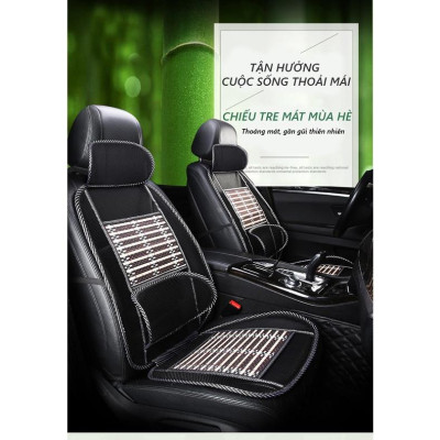 Đệm nan tre cao cấp lót ghế ô tô xe hơi thoáng mát - Đệm trúc để ghế văn phòng chống mỏi lưng