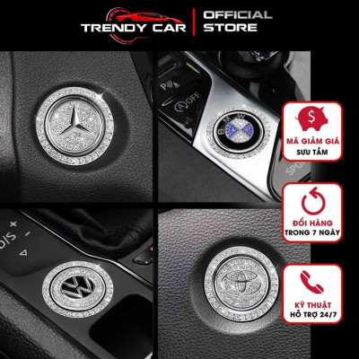 ️FREESHIP TỪ 50K️Vòng Đá-Logo Trang Trí Nút Khởi Động START STOP Của Xe Hơi Bằng Đá Cực Sang Trọng
