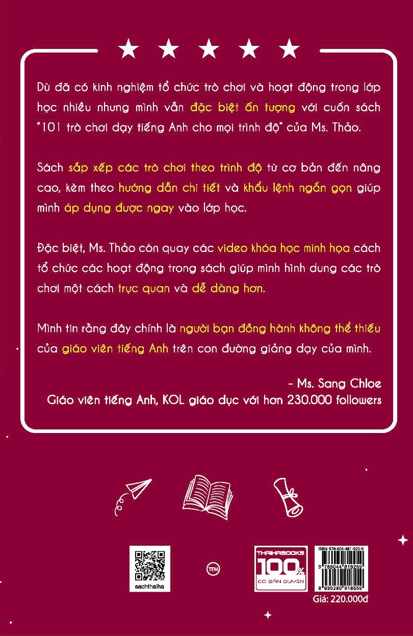 101 Trò Chơi Dạy Tiếng Anh Cho Mọi Trình Độ