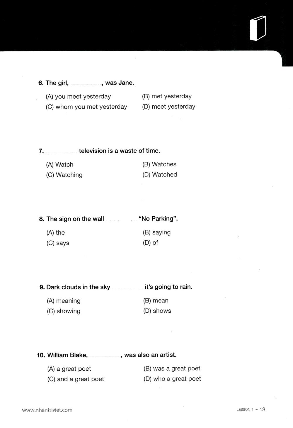 Toeic Smart - Red Book Grammar (Kèm CD)