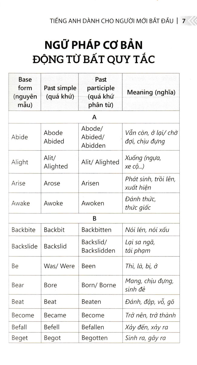 Chinh Phục Từ Vựng Và Ngữ Pháp Tiếng Anh (Dành Cho Người Mới Bắt Đầu - Sbooks)