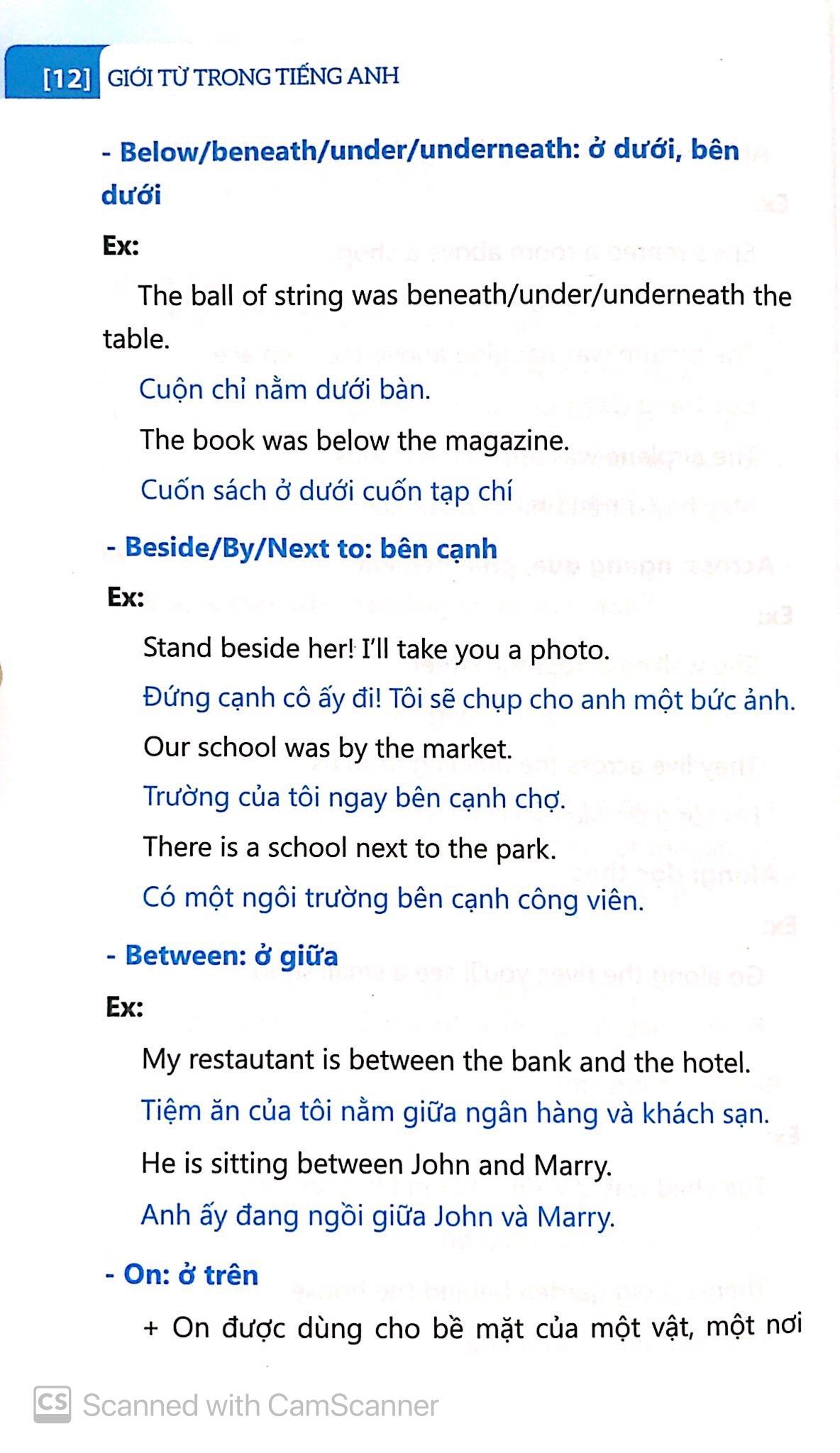 Giới Từ Trong Tiếng Anh