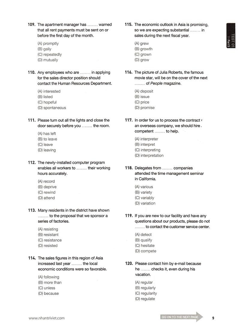 Complete TOEIC Reading Comprehension