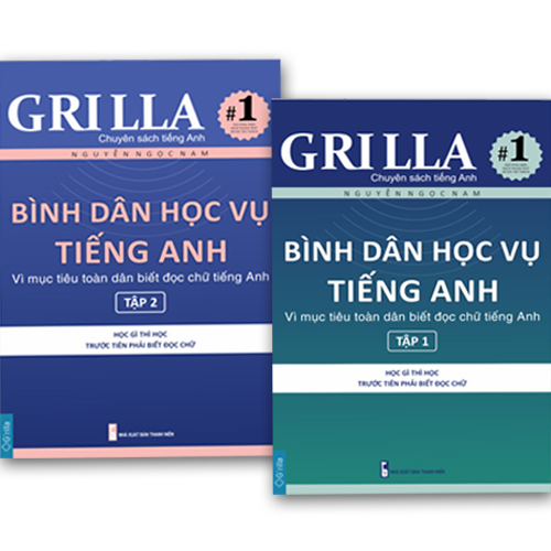 Sách - Combo Bình Dân Học Vụ Tiếng Anh Tập 1 & 2 - Tác Giả Nguyễn Ngọc Nam