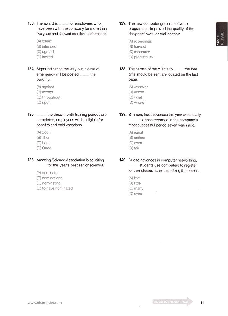 Complete TOEIC Reading Comprehension