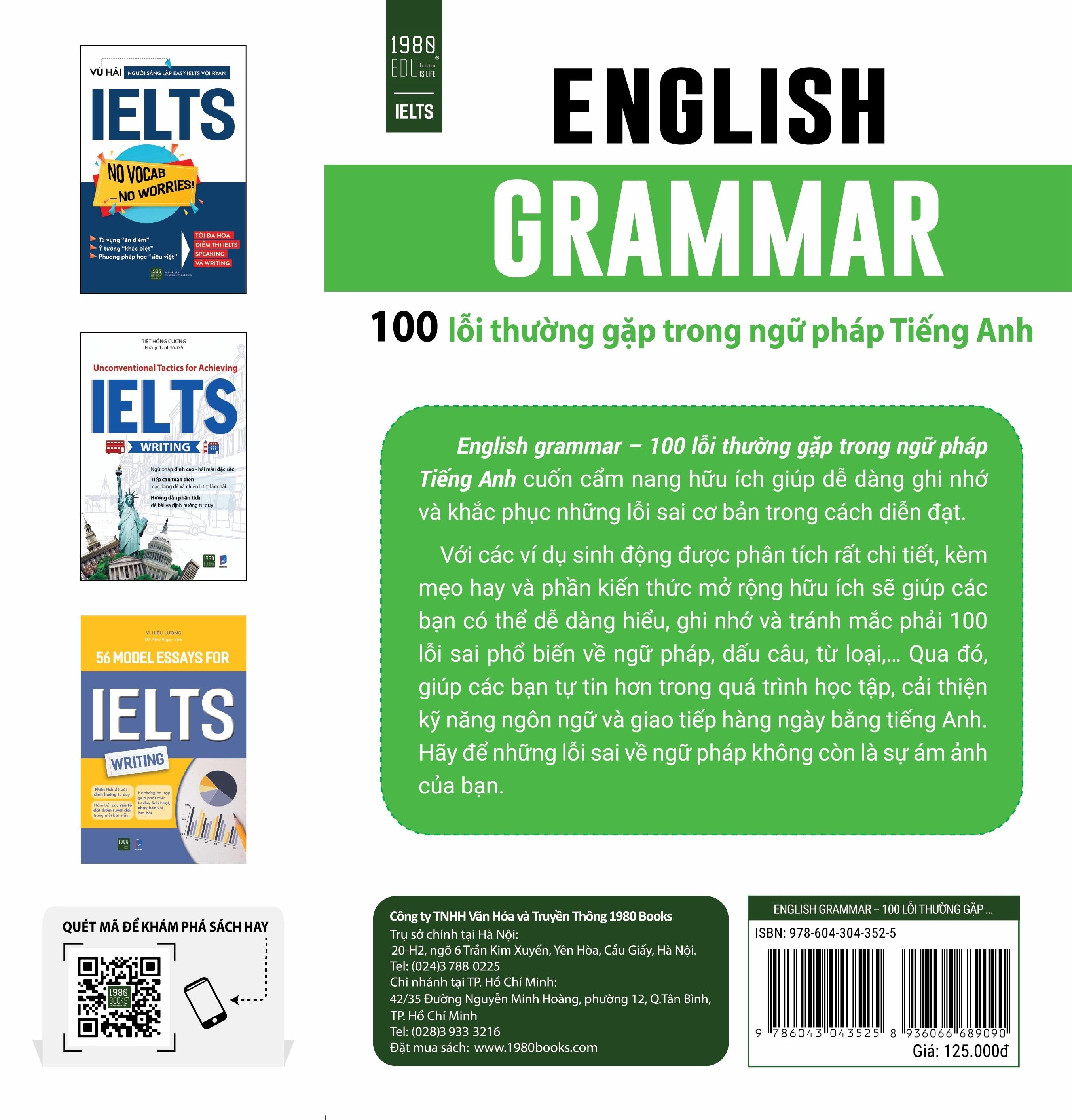 English Grammar - 100 Lỗi Thường Gặp Trong Ngữ Pháp Tiếng Anh
