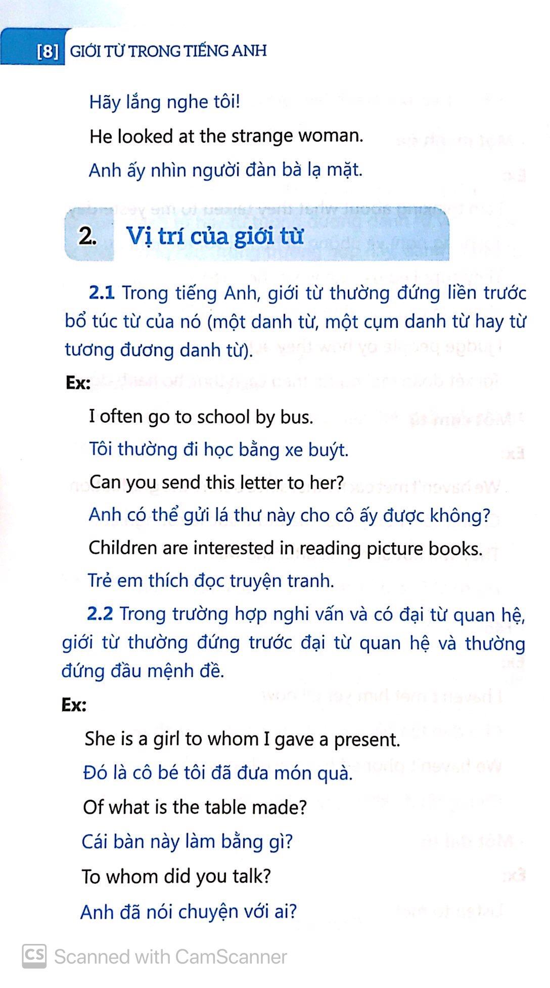 Giới Từ Trong Tiếng Anh