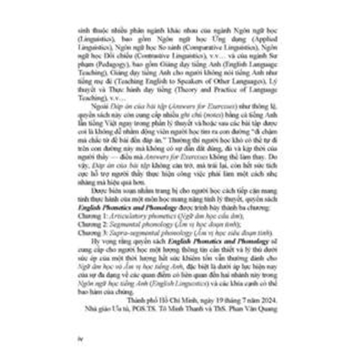 Ngữ Âm Học Và Âm Vị Học Tiếng Anh - English Phonetics And Phonology - PGS.TS. Tô Minh Thanh; ThS. Phan Văn Quang