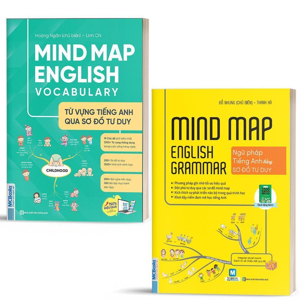 Combo Mindmap English Grammar và Mindmap English Vocabulary ( Lẻ/ Tùy chọn) - Bản Quyền