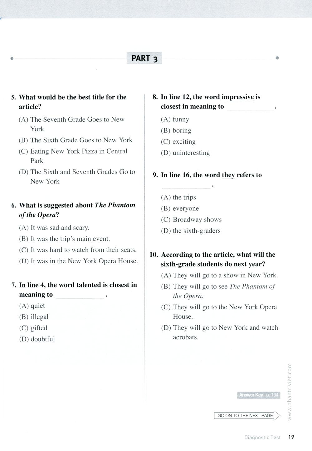 Master Toefl Junior Intermediate: Reading Comprehension (Kèm Cd) - 2019
