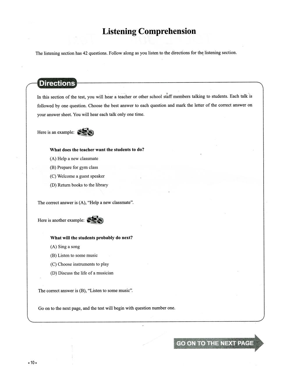 TOEFL Junior - 10 Practice Tests (Kèm CD)