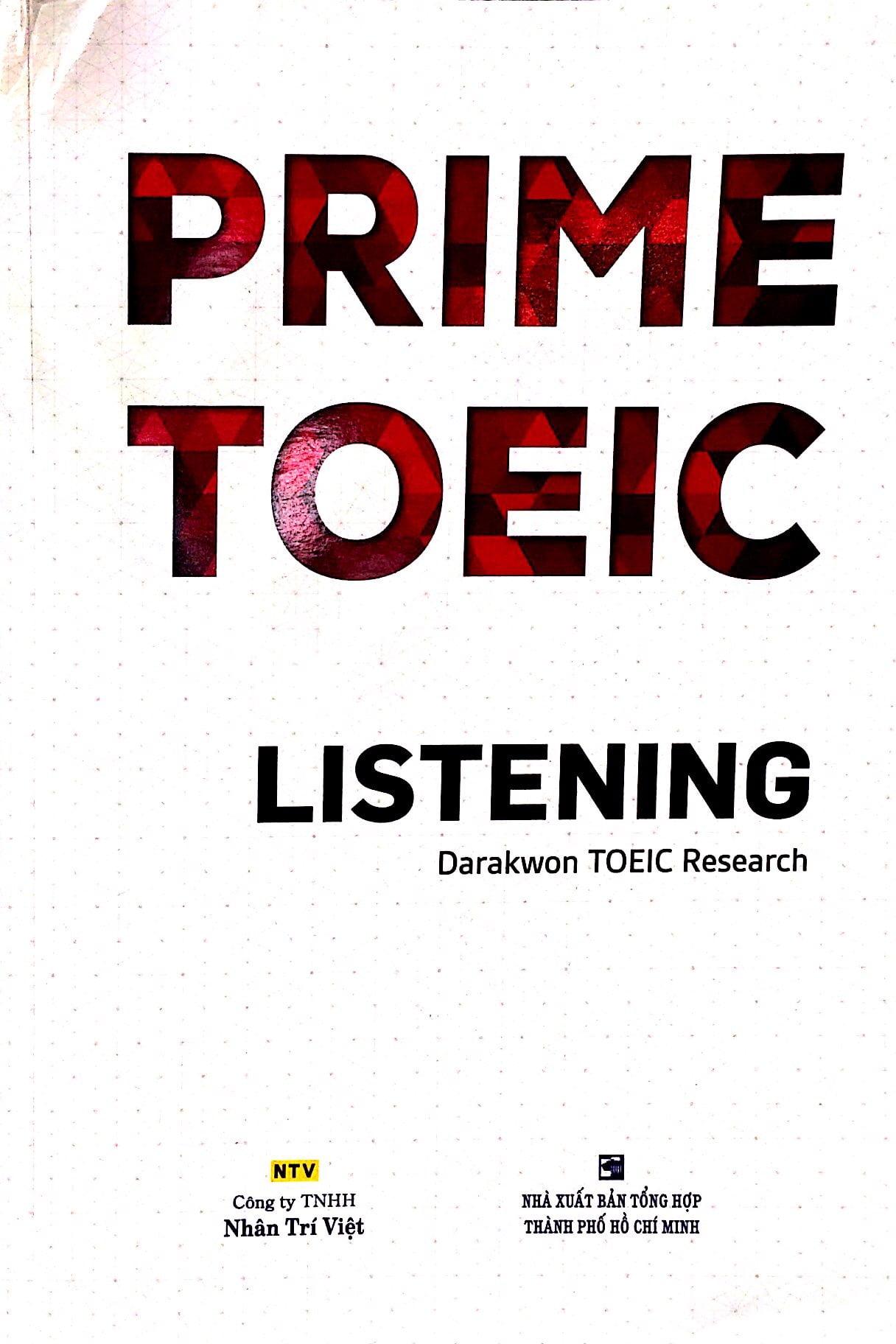Prime TOEIC Listening (Kèm CD)