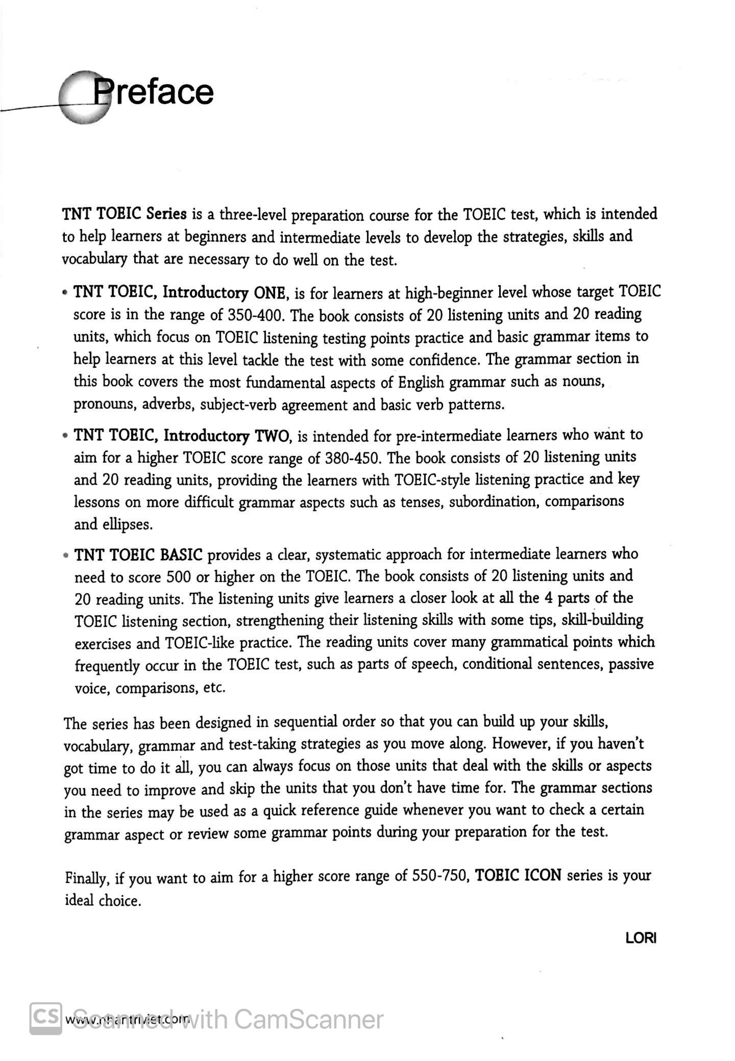 Introductory Course TNT - Toeic Volume TWO (Kèm CD)