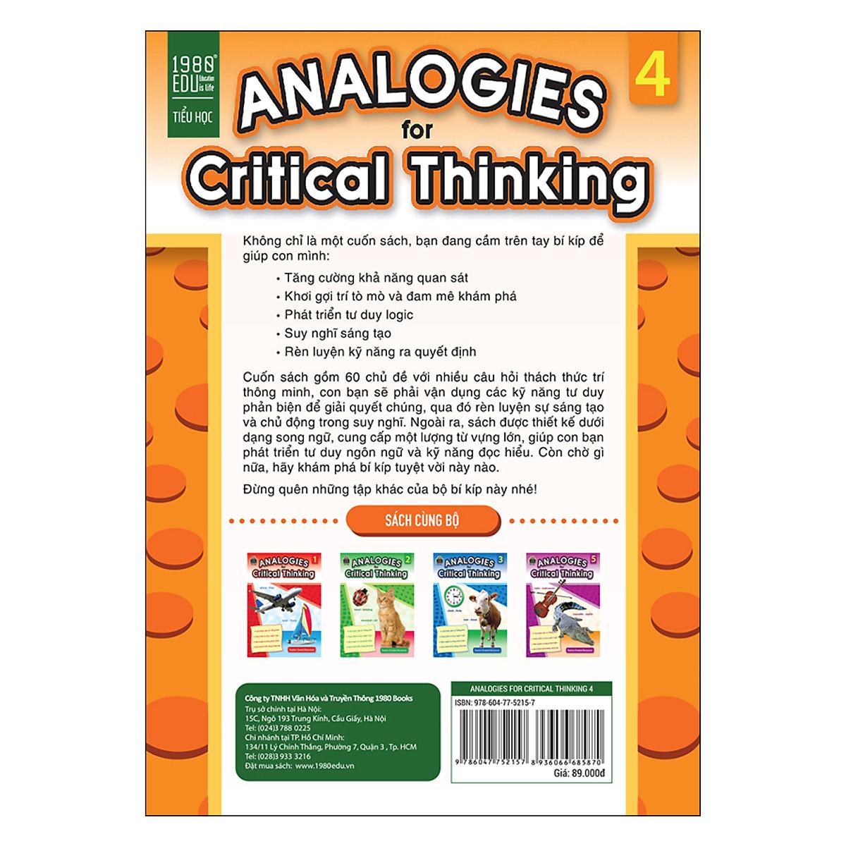 Analogies for Critical Thinking (tập 4) - Bản Quyền