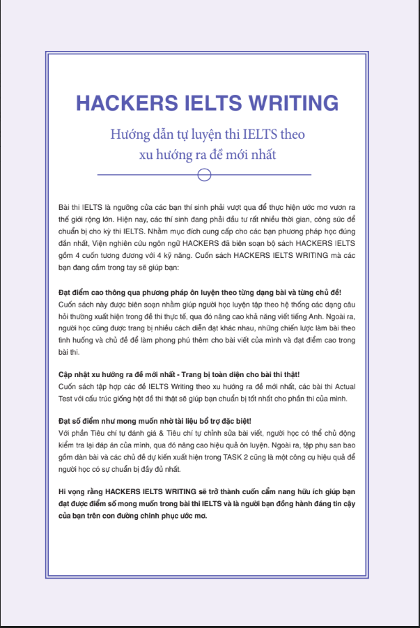 Hackers Ielts: Writing - Viện ngôn ngữ Hackers