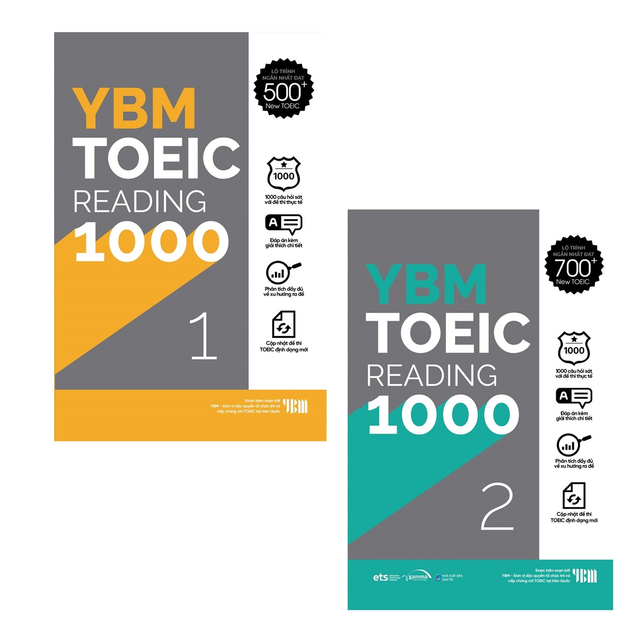 Trạm Đọc Official | Combo YBM TOEIC Reading 1000 2 Vol (Trọn Bộ 2 Cuốn)