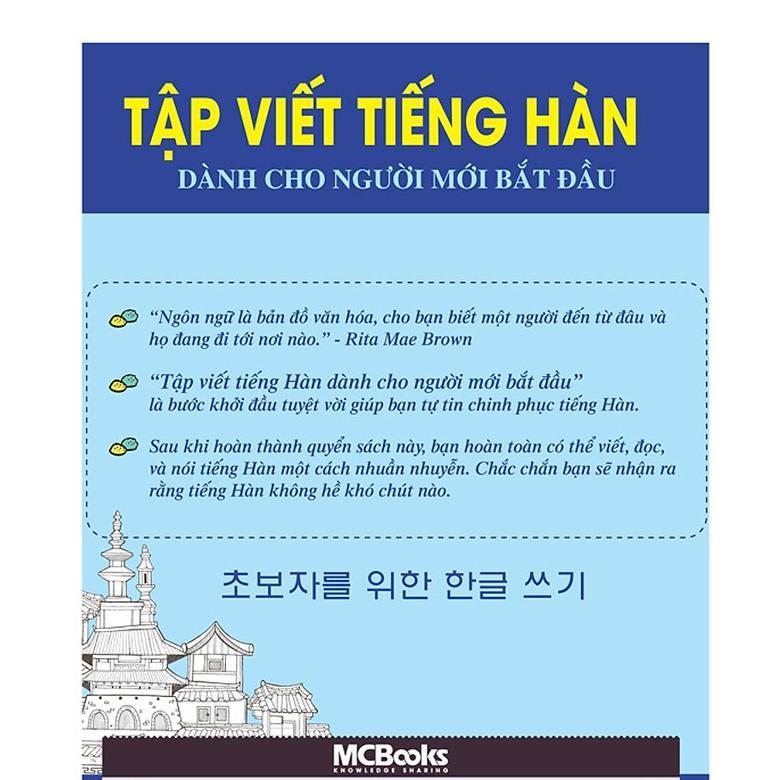 Sách - Tập Viết Tiếng Hàn Dành Cho Người Mới Bắt Đầu - MCBooks