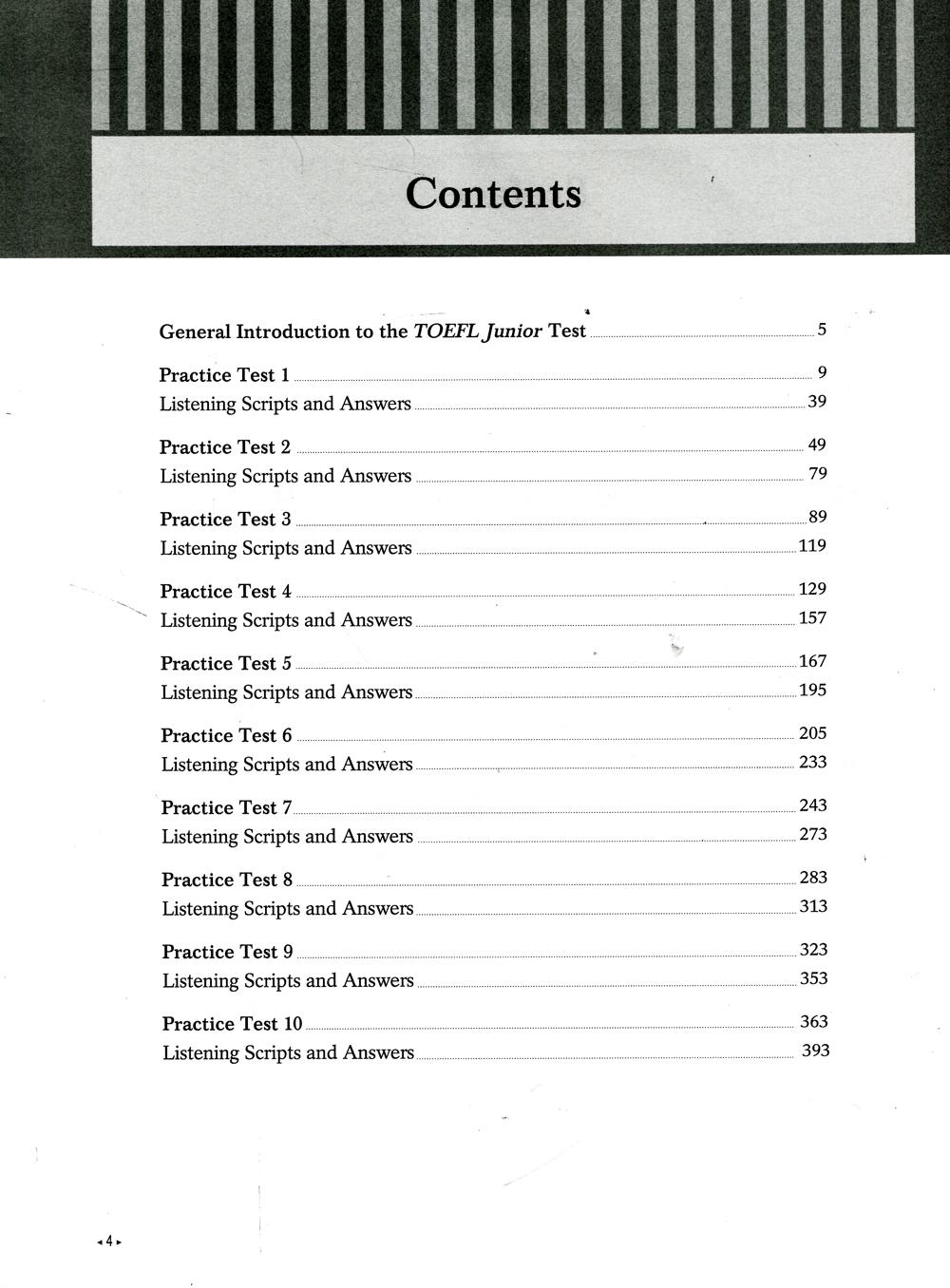 TOEFL Junior - 10 Practice Tests (Kèm CD)
