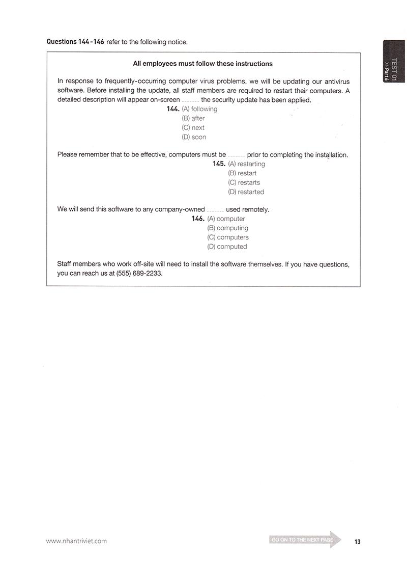 Complete TOEIC Reading Comprehension