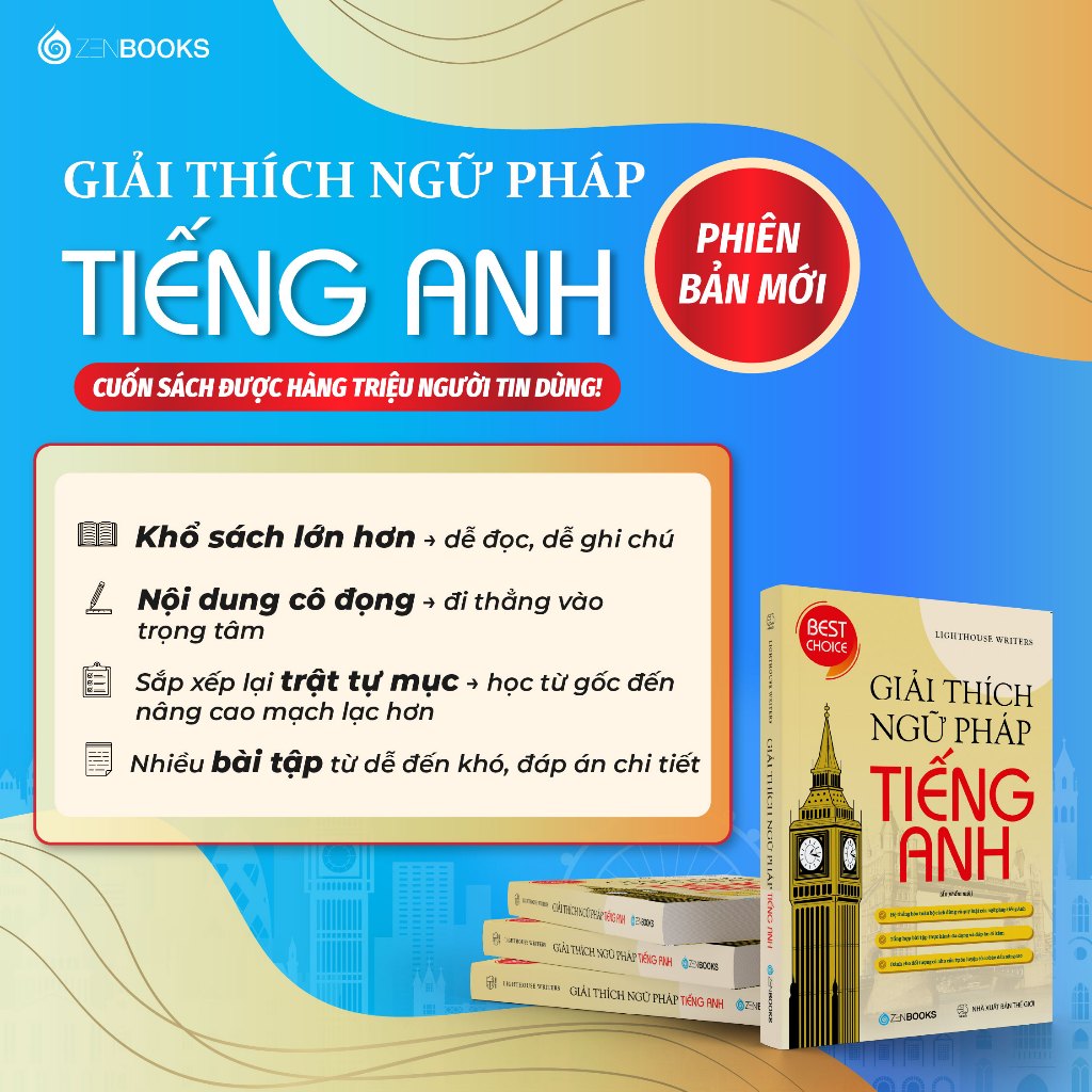 Combo Sách IELTS WRITING JOURNEY (6.0 TB & 8.0) & Giải Thích Ngữ Pháp Tiếng Anh