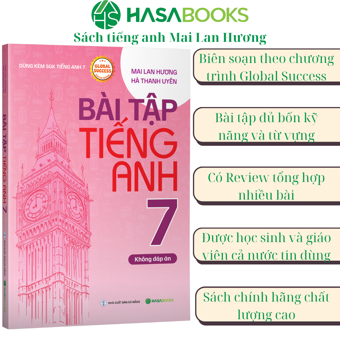 Combo Học Giỏi Tiếng Anh 7 Global Success (Không Đáp Án) - Mai Lan Hương