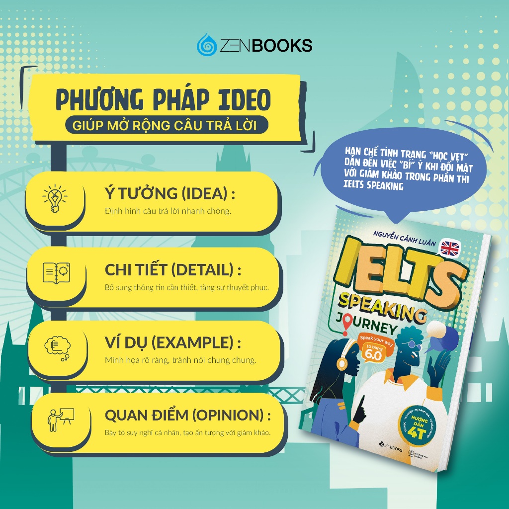 Sách - IELTS Speaking Journey: Lộ trình tự học IELTS Speaking từ cơ bản đến band 6.0 - Nguyễn Cảnh Luân