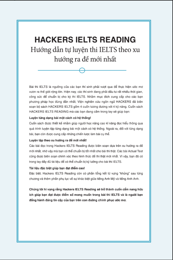 Hackers Ielts Reading (Tái Bản)