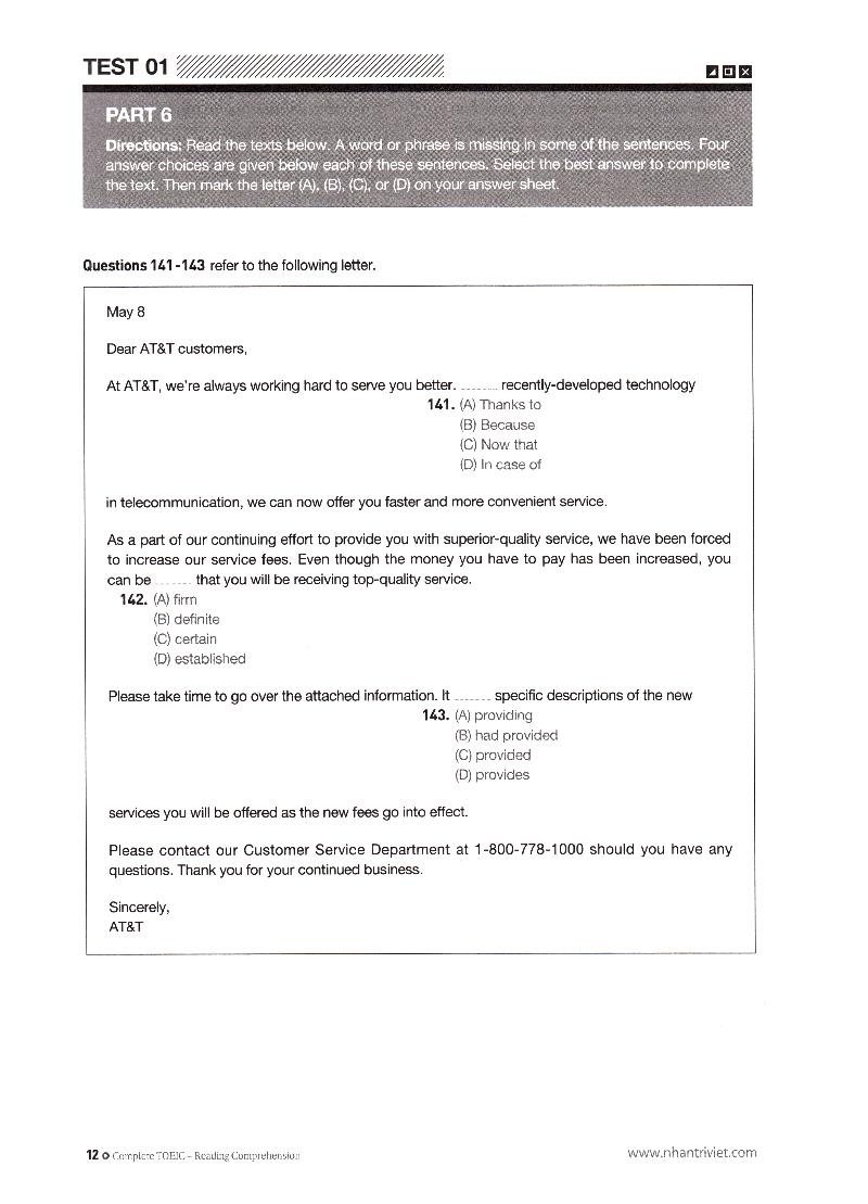 Complete TOEIC Reading Comprehension