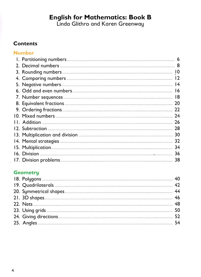 English For Mathematics Book B