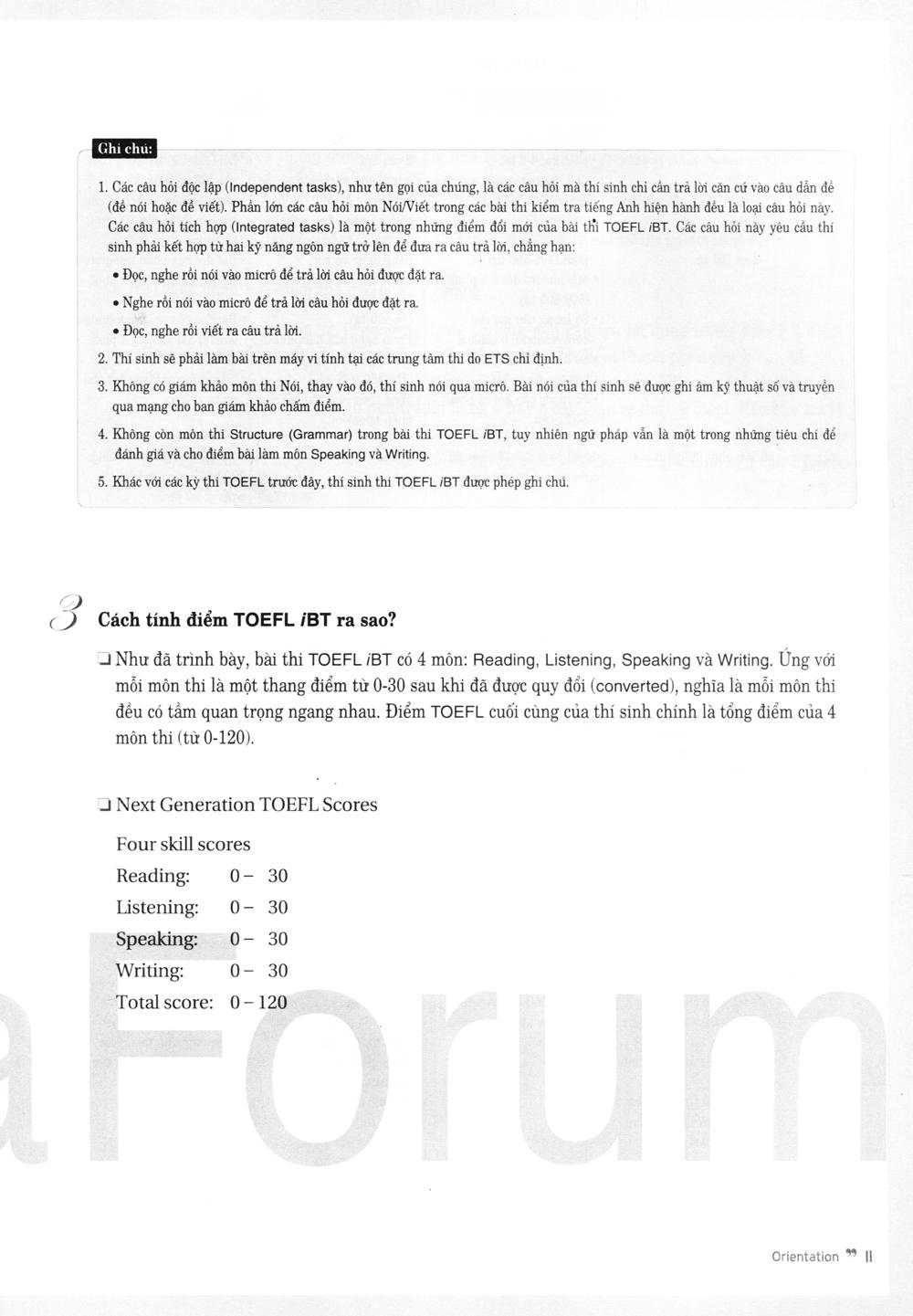 TOEFL iBT M Reading (Intermediate Level)
