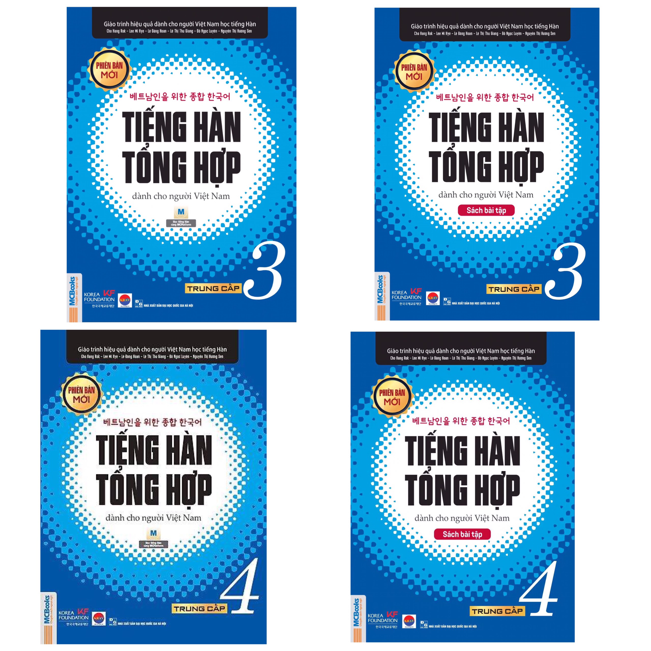Combo Sách Tiếng Hàn tổng hợp dành cho người Việt Nam - Trung cấp 3&4 - Phiên bản mới đen trắng