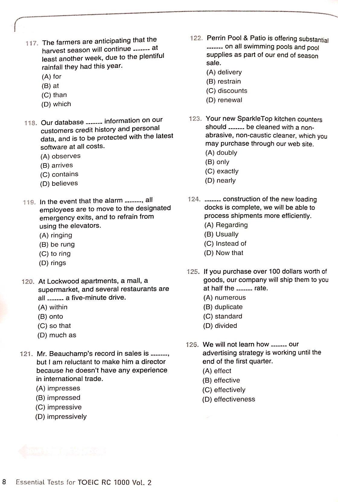 Essential Test For TOEIC RC 1000 Vol 2 (Không CD)