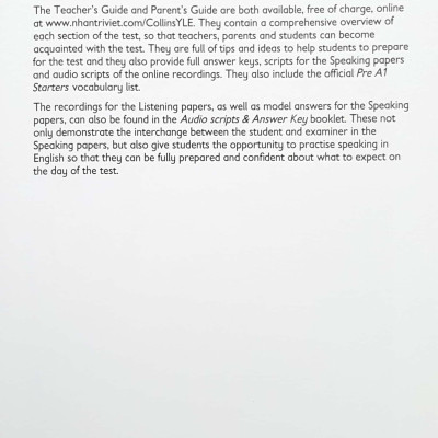 Collins - Pre A1 Starters - Three Practice Tests - Kèm 1 MP3 (Format 2018)