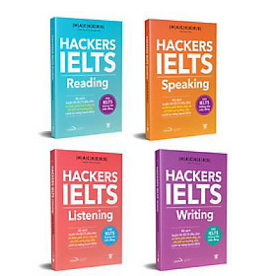 Trạm Đọc | Bộ 4 Cuốn Hackers IELTS (Listening + Reading + Speaking + Writing)