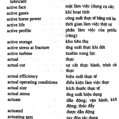 Từ Điển Cơ Khí Và Công Trình Anh -Việt 40.000 Từ