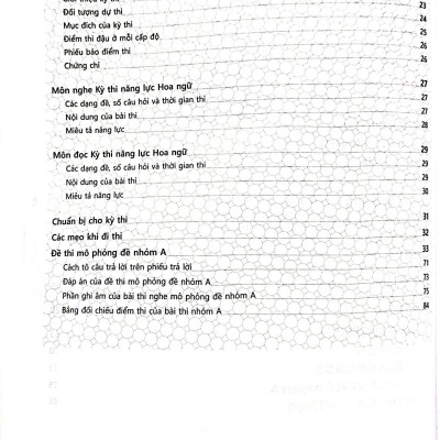 Đề Thi Mô Phỏng Đề Thi Năng Lực Hoa Ngữ - Nhóm A - Quyển 2