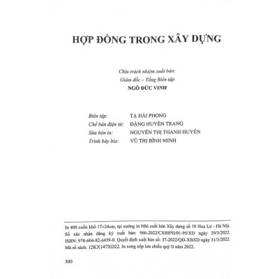 Hợp đồng trong xây dựng 