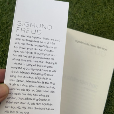 SIGMUND FREUD NGHIÊN CỨU PHÂN TÂM HỌC - NXB NHÃ NAM -