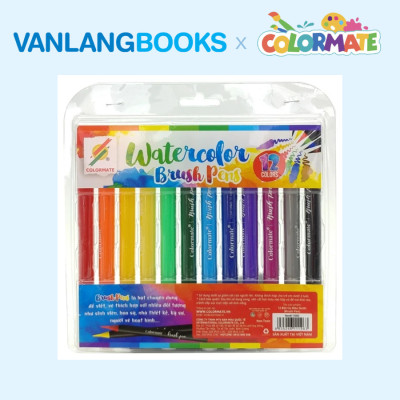 Sách 101 Bước Vẽ Chì Căn Bản Trong Hội Họa + Hộp 12 Bút Cọ Màu Nước Brush Pen - Vanlangbooks x Colormate