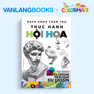 Sách Bách Khoa Toàn Thư - Thực Hành Hội Họa + Hộp Giấy 12 Cây Phấn Màu - Vanlangbooks x Colormate