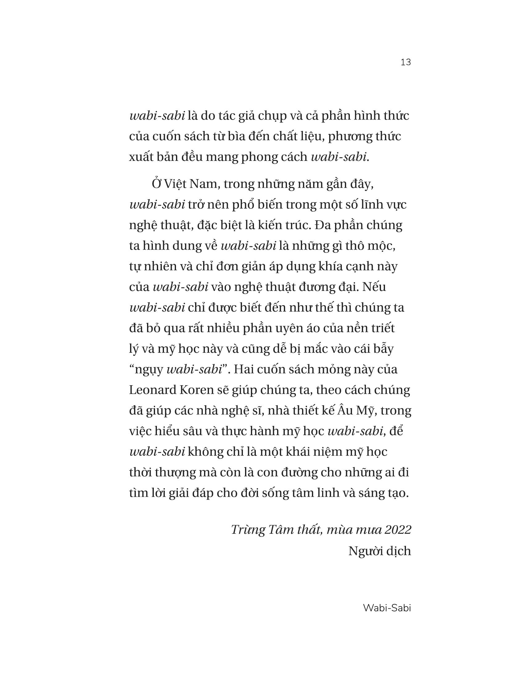 Wabi-Sabi - Tập 2 - Những Suy Nghĩ Thêm